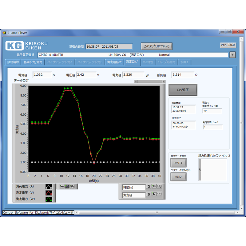 E-Loadplayer測定ログ