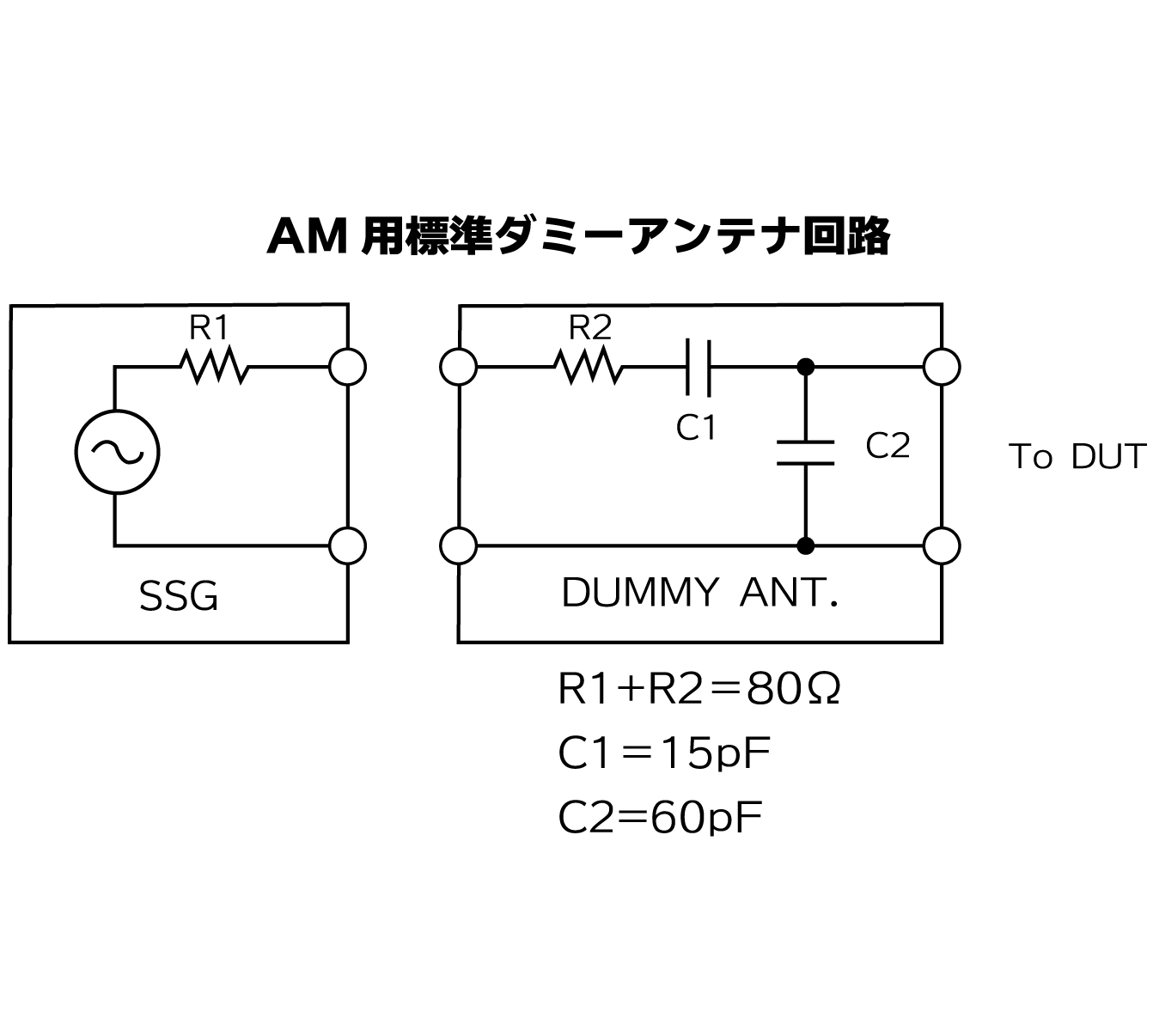 AM用標準ダミーアンテナ回路